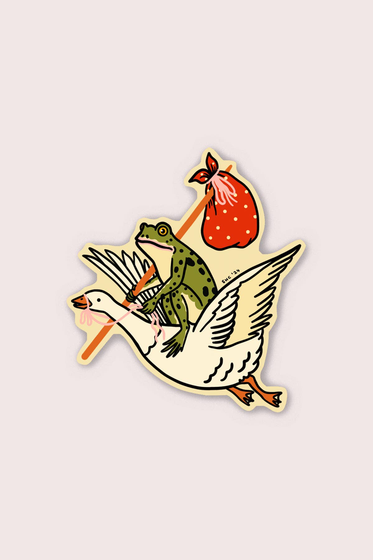 Goose Ride Sticker | Waterproof Vinyl Sticker