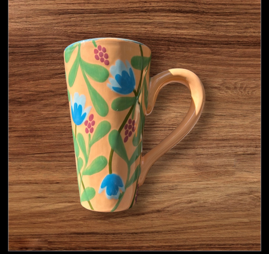 Orange Floral Venti Mug