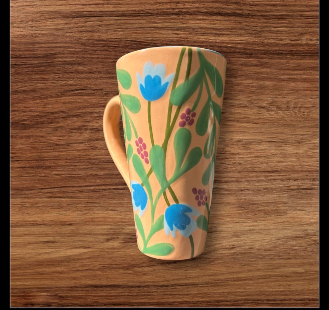 Orange Floral Venti Mug