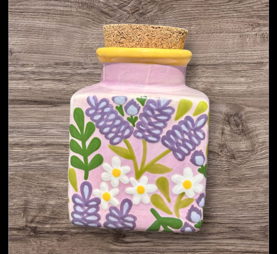 Lavender Cork Jar