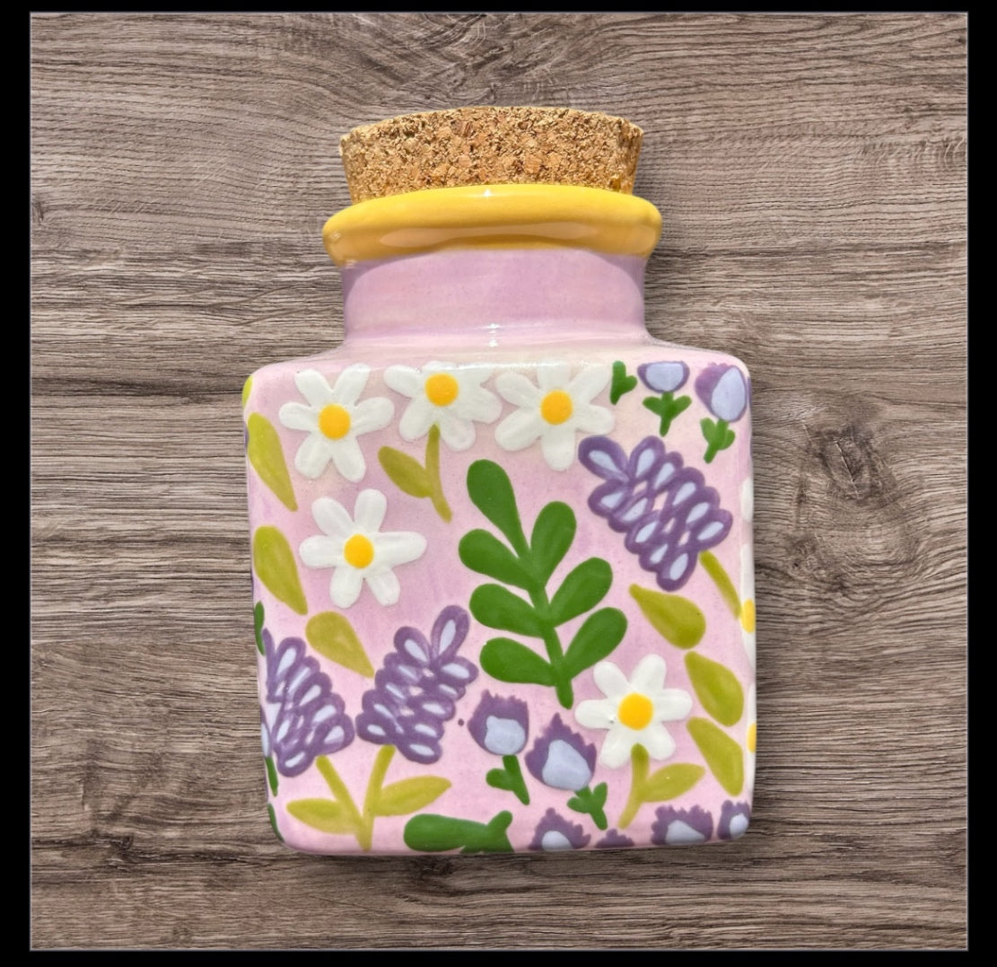 Lavender Cork Jar
