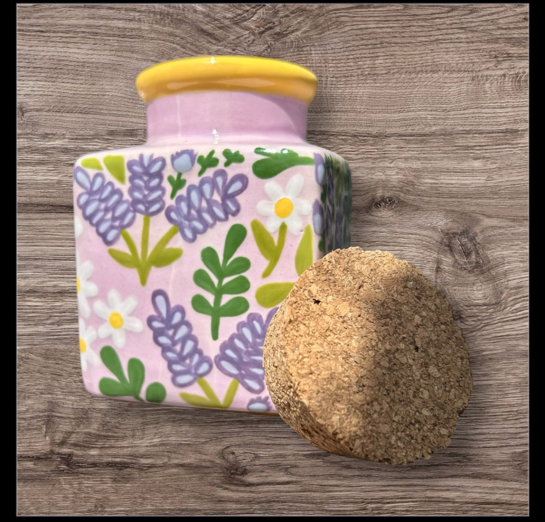 Lavender Cork Jar