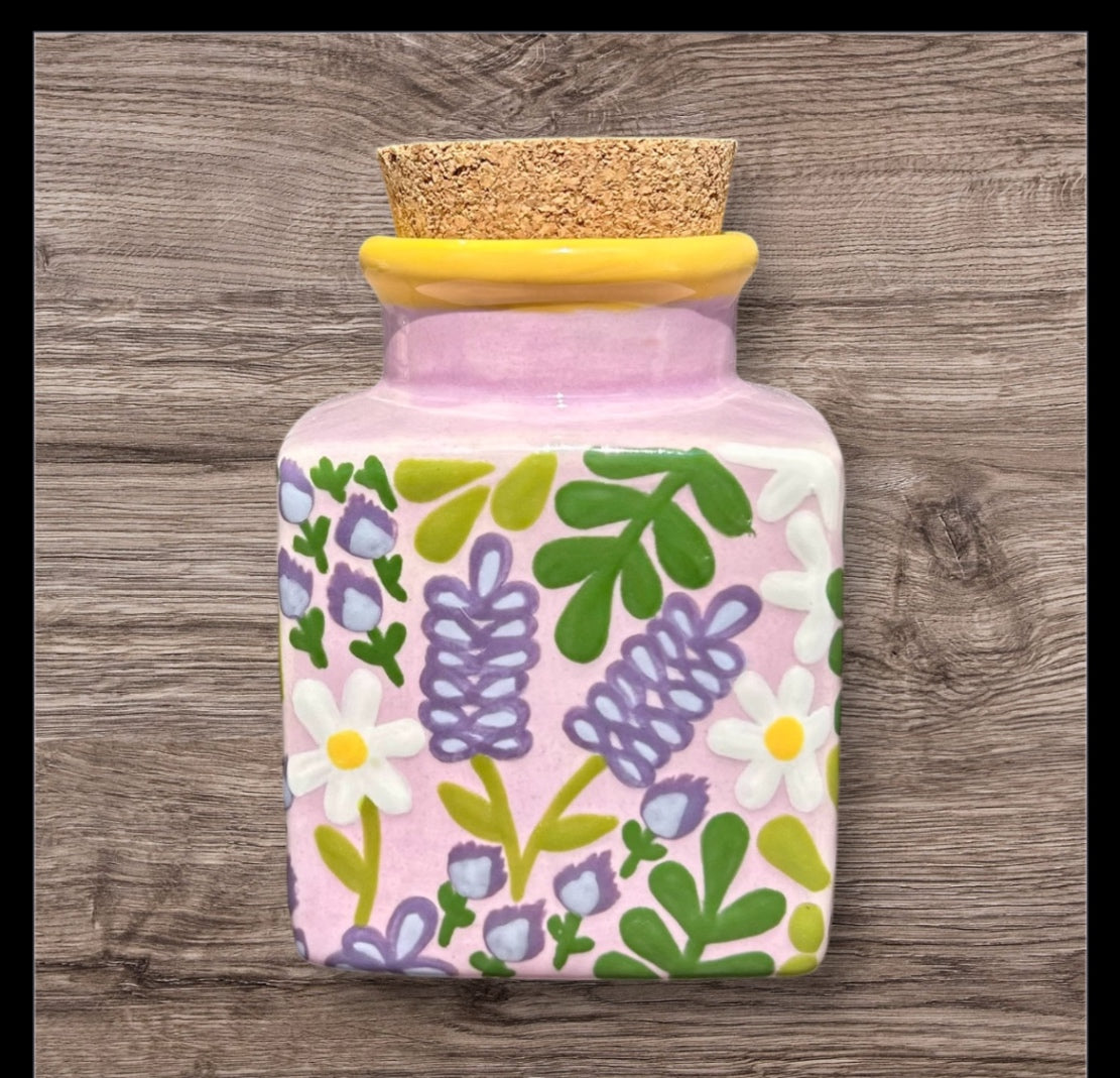 Lavender Cork Jar