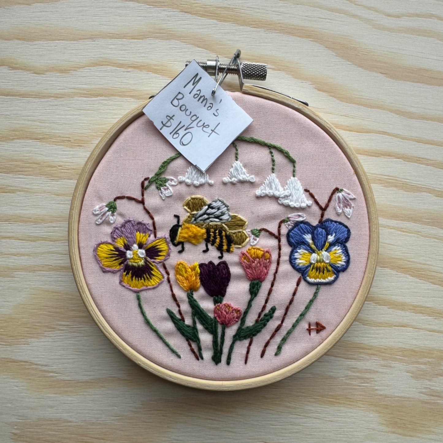 Mama's Bouquet - Handmade Embroidery