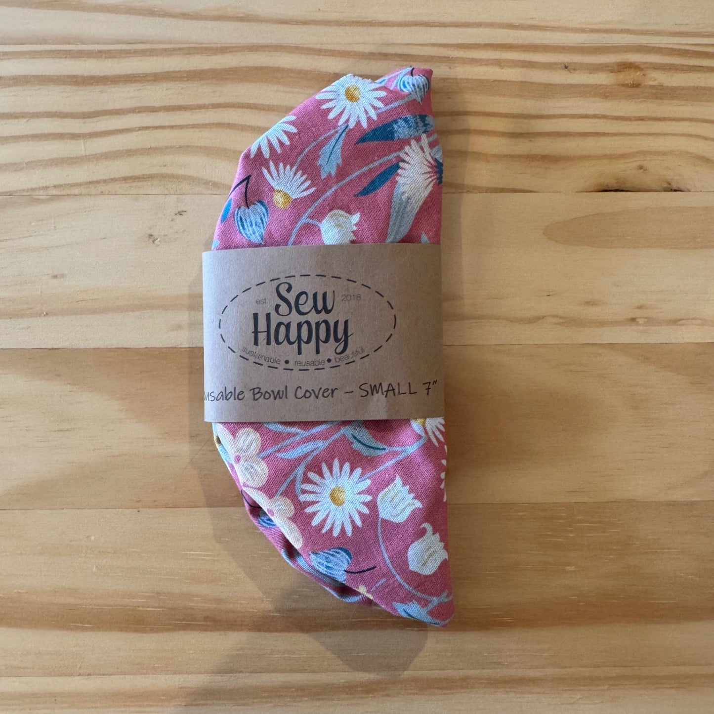 Small Reusable Bowl Cover - Floral