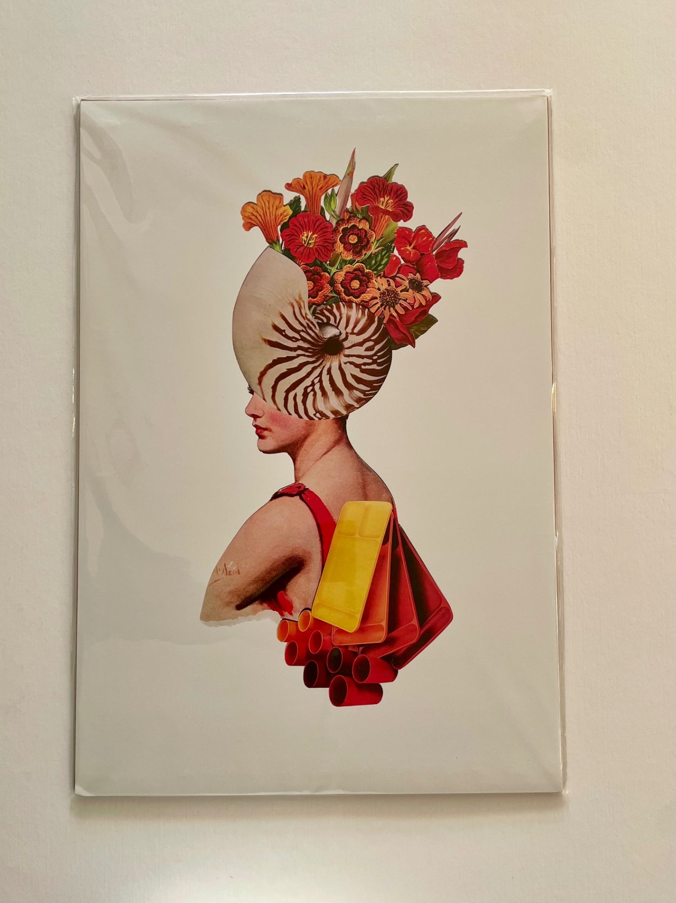 “The Warrior” Vintage Collage Print