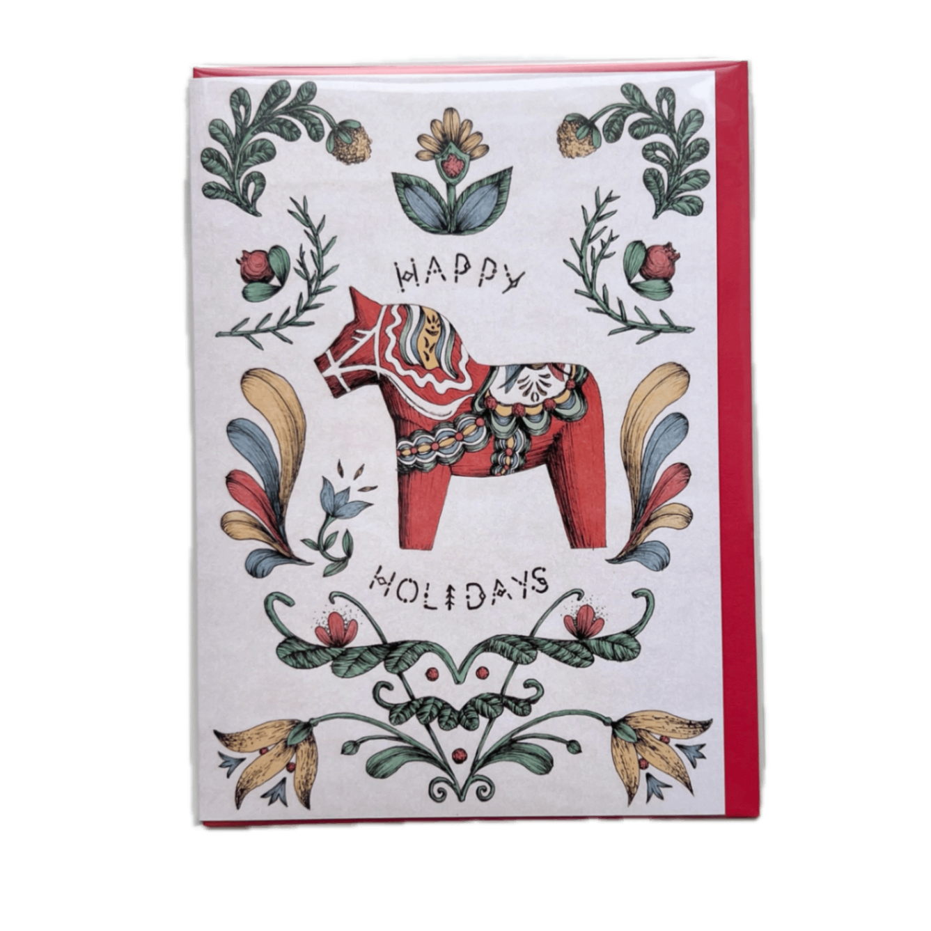 "Merry Christmas" Scandinavian Horse Card