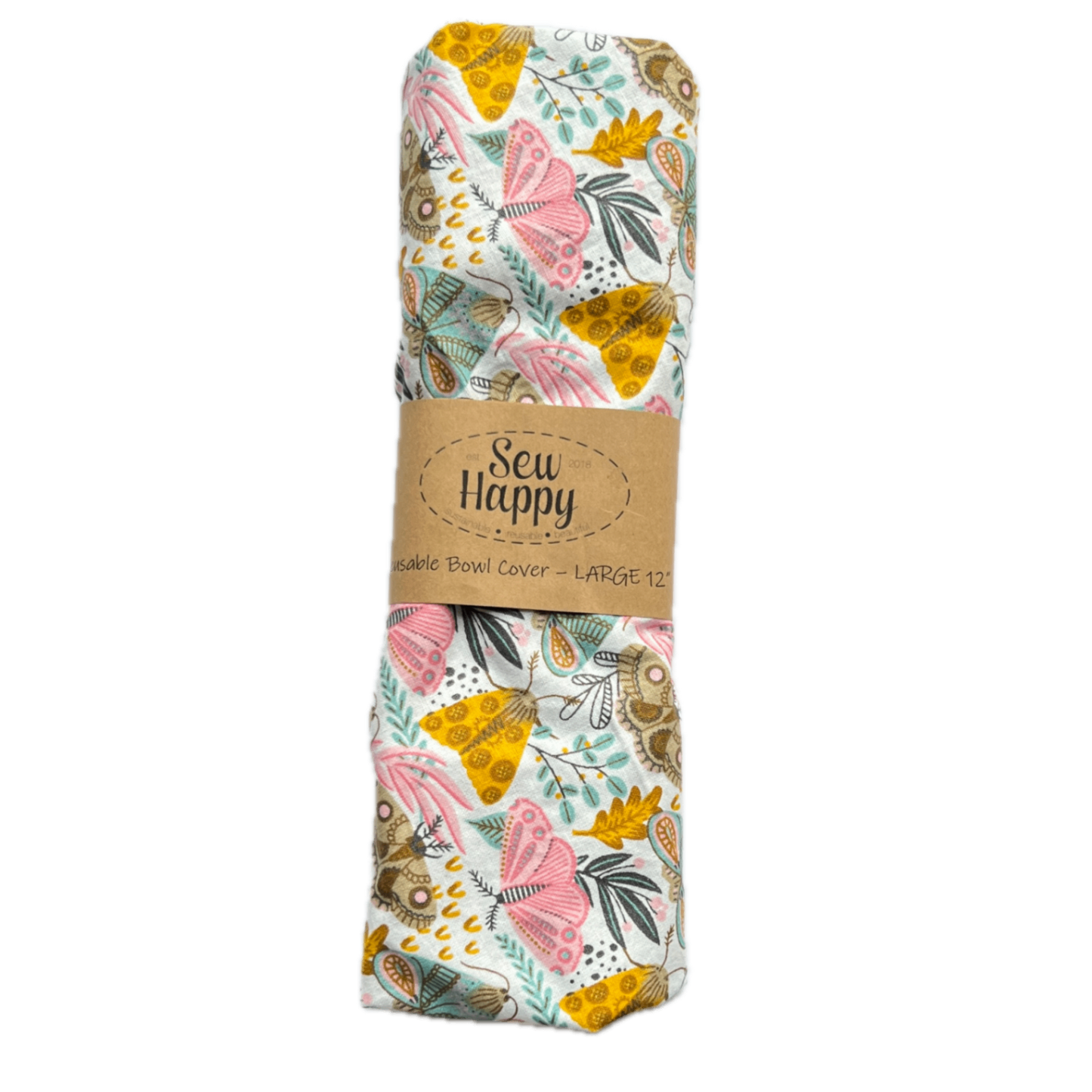Large Reusable Bowl Cover - Moths