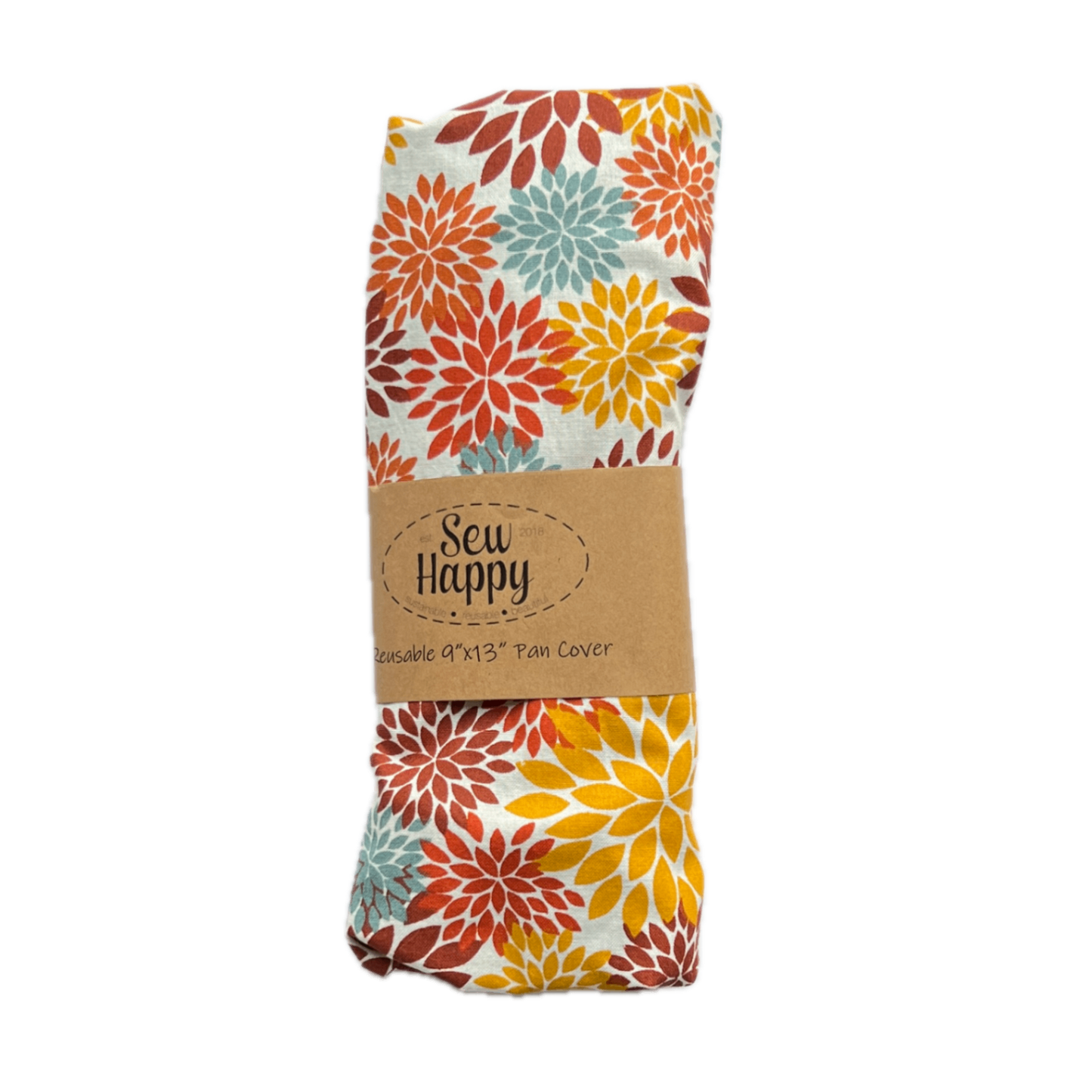 Reusable 9" x 13" Pan Cover - Muted Flowers