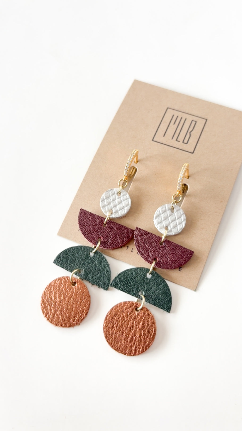 Christmas Geometric Cuff Earrings