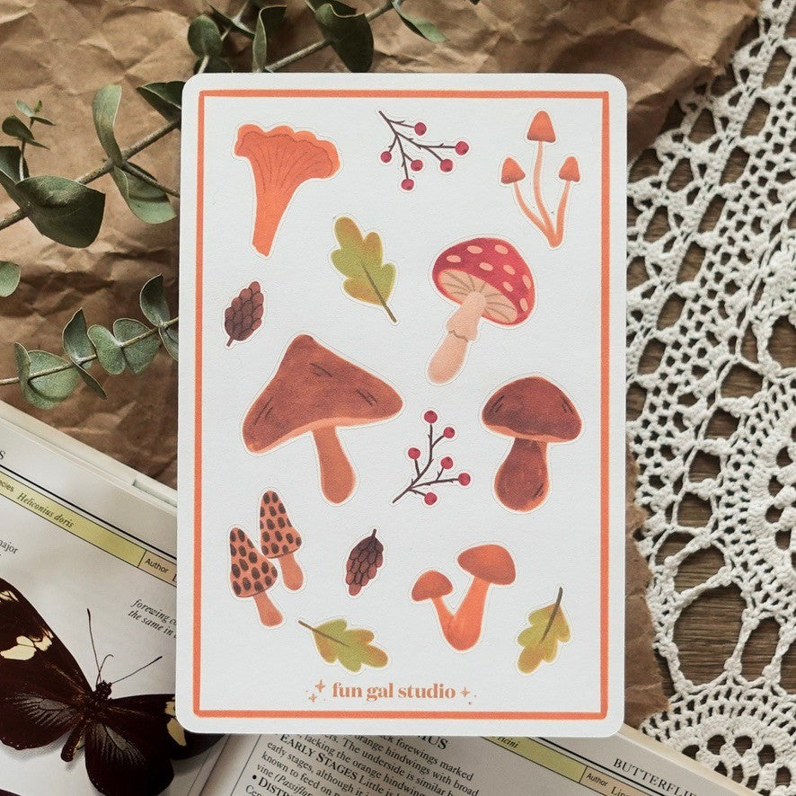 Mushrooms Sticker Sheet