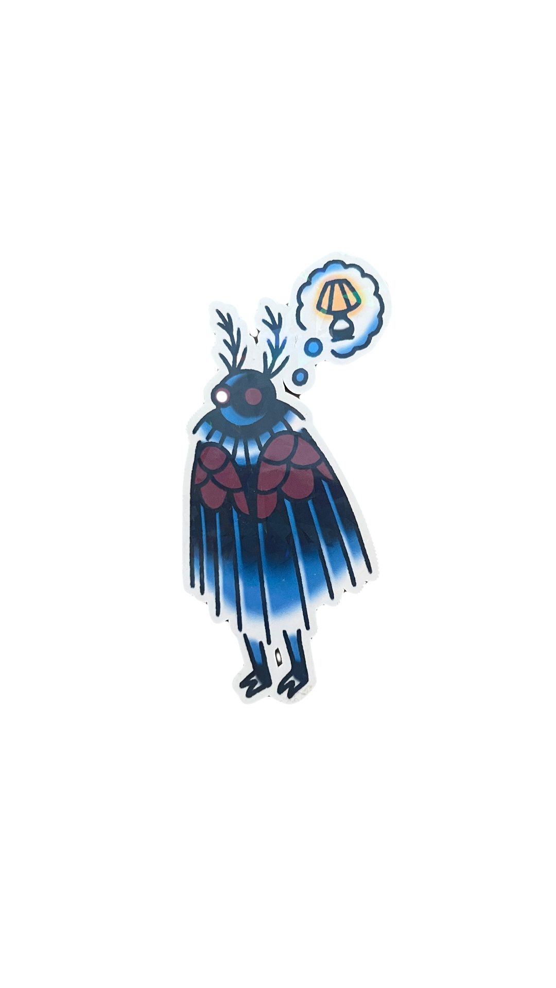 Mothman Pondering Lamp Sticker