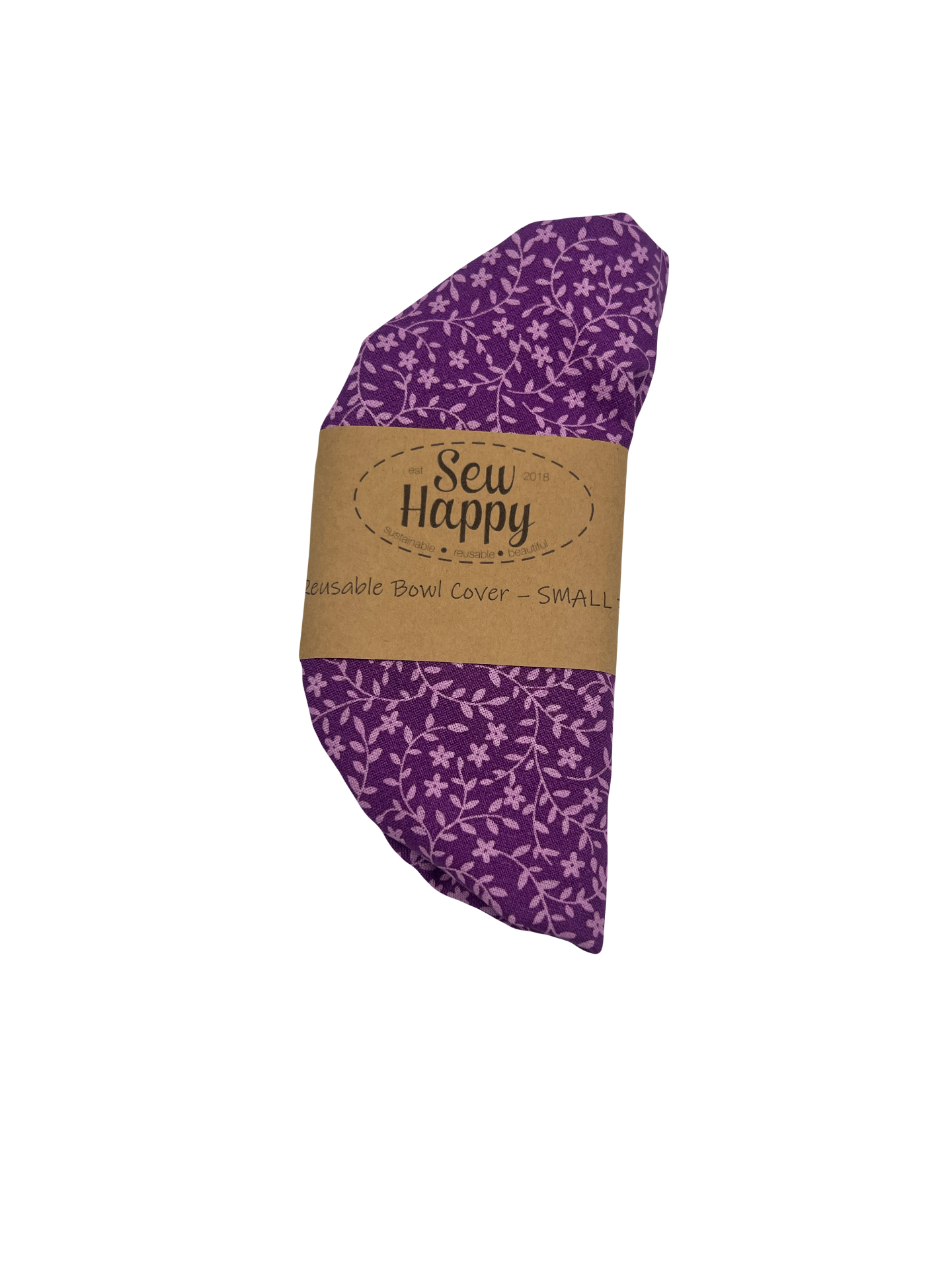 Reusable Bowl Cover - Small 7" - Purple Floral