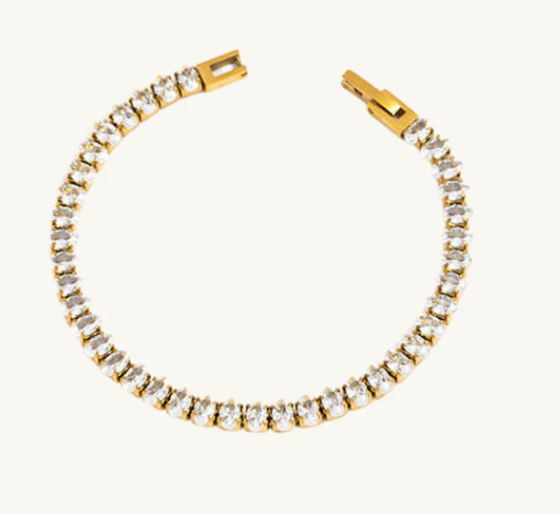 Gigi Tennis Bracelet Gold