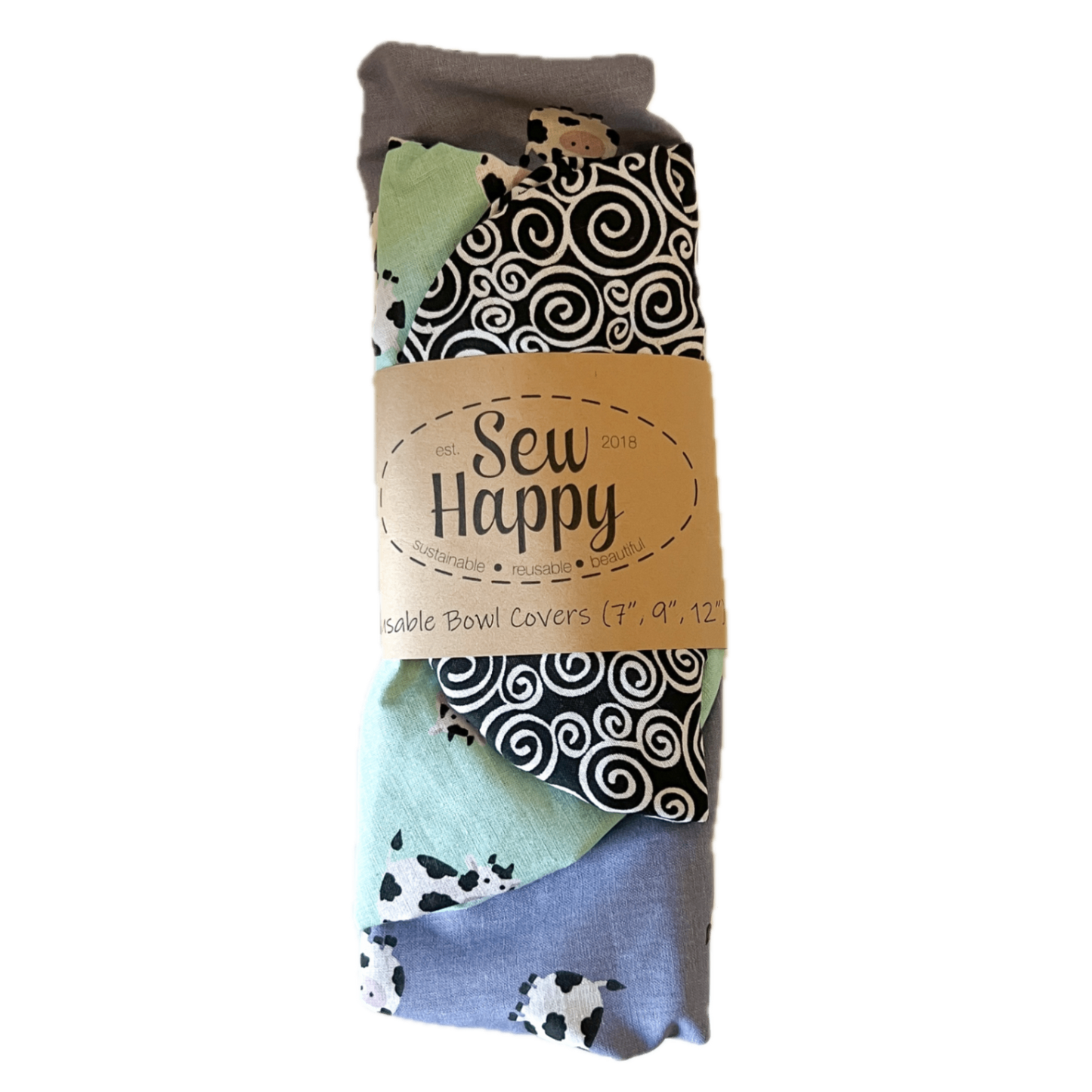 Reusable Bowl Covers (7'', 9'', 12'') - Cows