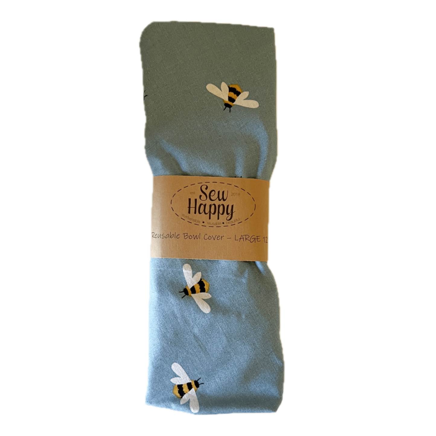 Large Reusable Bowl Cover - Blue Bees