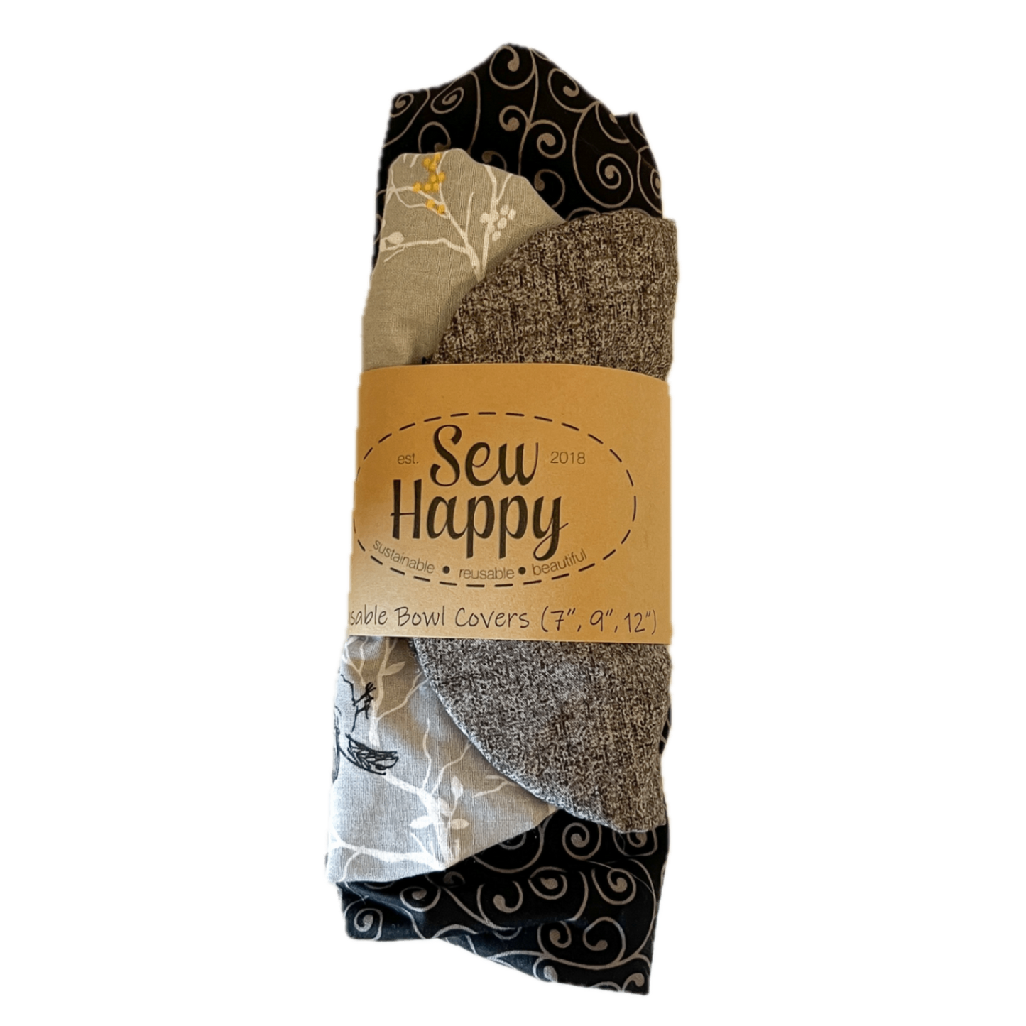 Reusable Bowl Covers (7'', 9'', 12'') - Grey