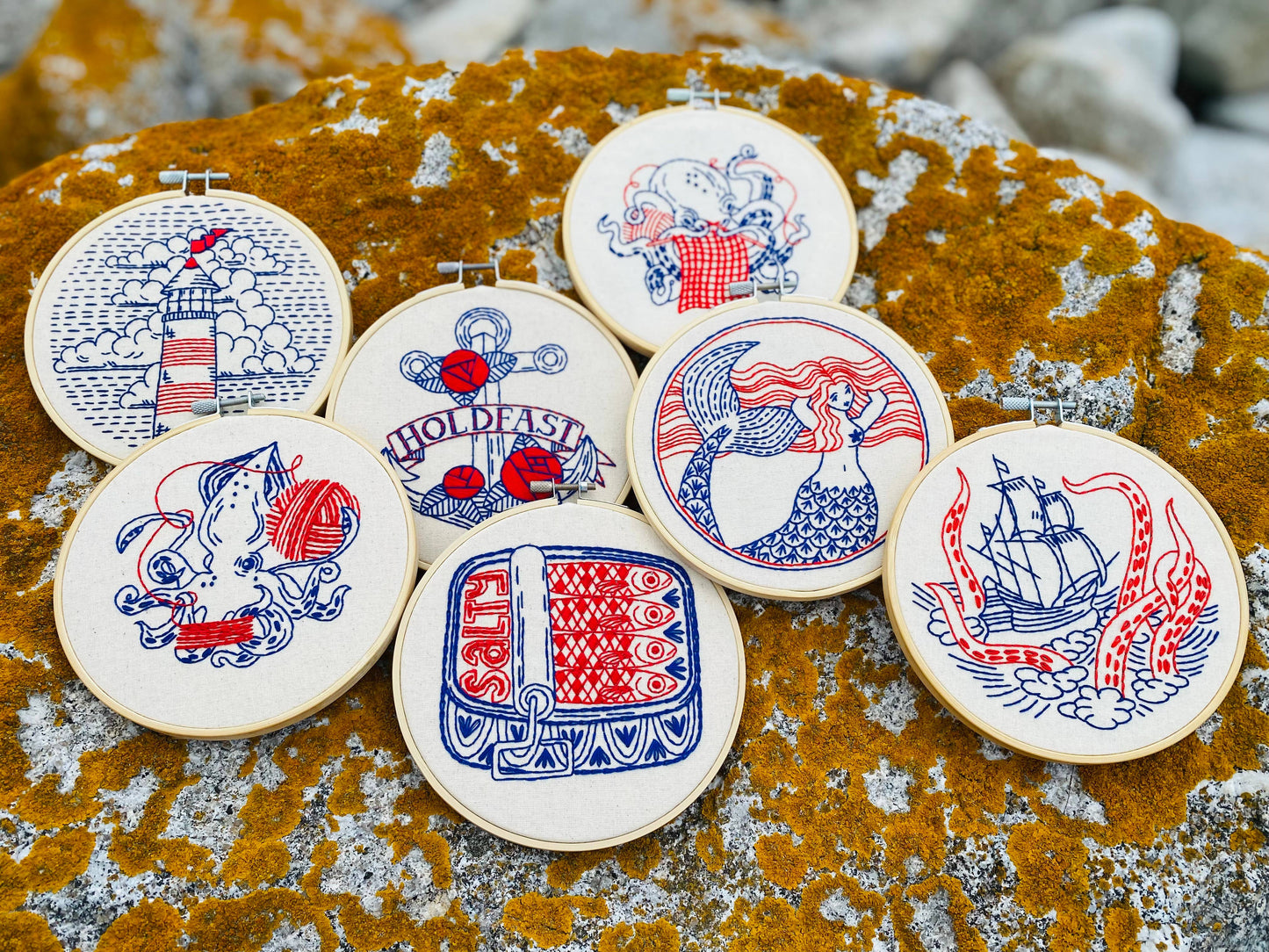 Squid Balling Yarn Complete Embroidery Kit