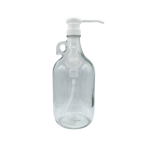 1/2 Gallon Clear Pistol Grip Jug with Pump