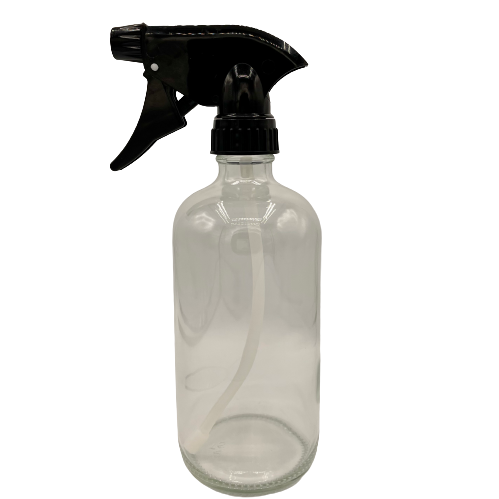 Transparent on sale spray bottle
