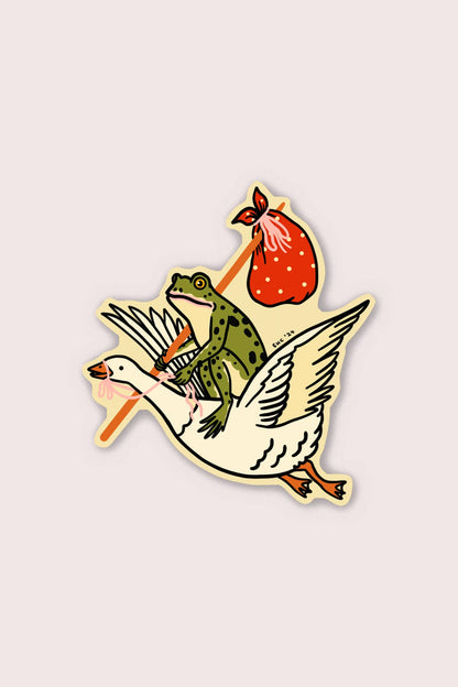 Goose Ride Sticker | Waterproof Vinyl Sticker