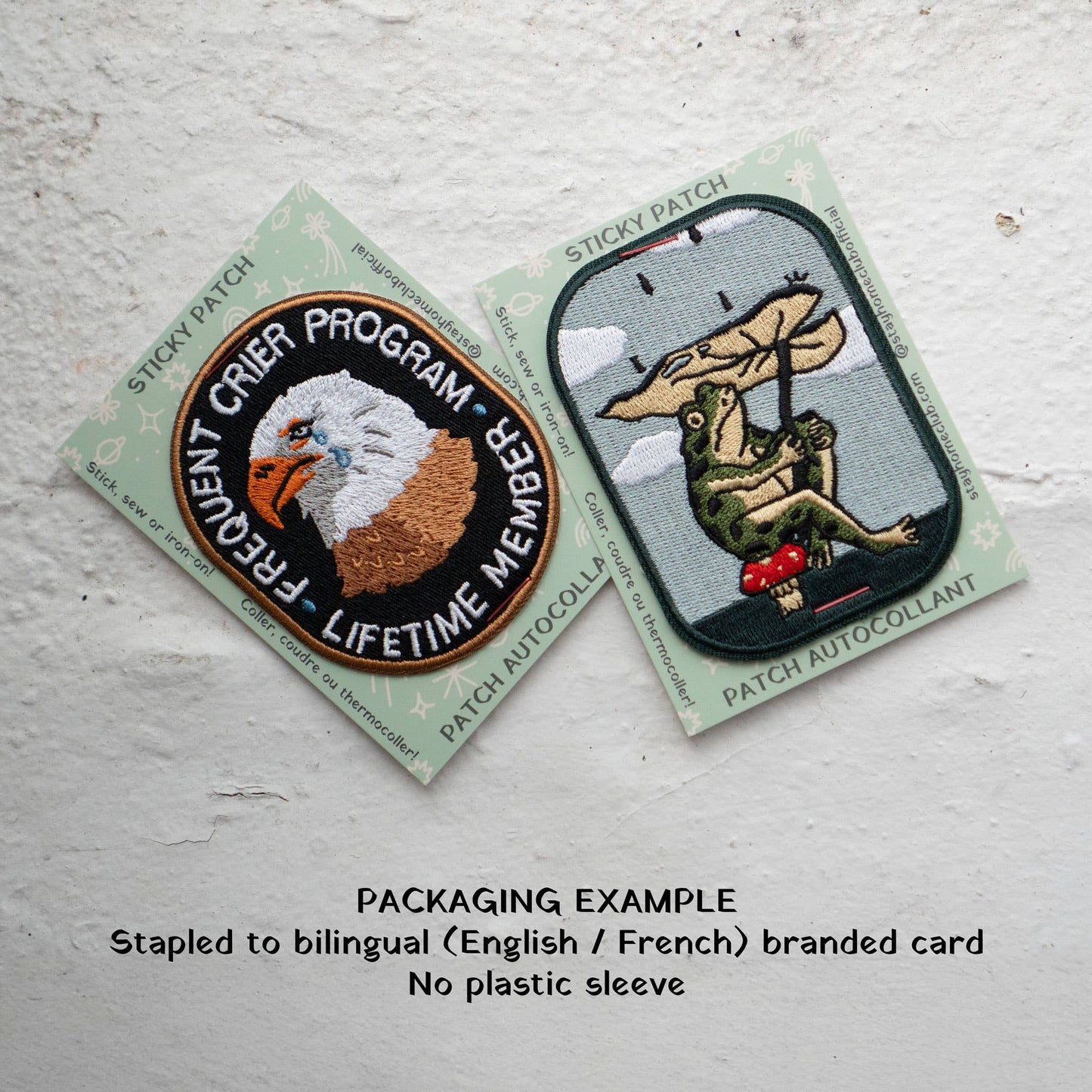 Frequent Crier Eagle Sticky Patch| Embroidered Sticker Patch