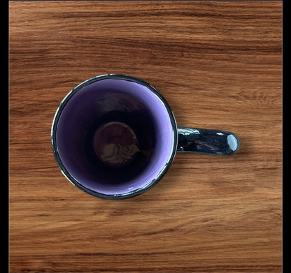 Black floral venti mug