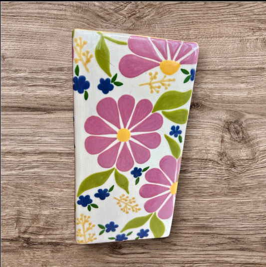 Square floral vase