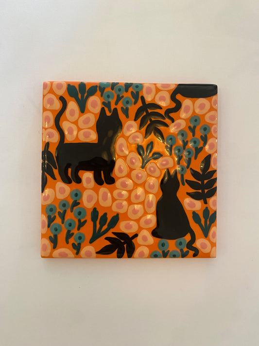 Black Cat Coaster