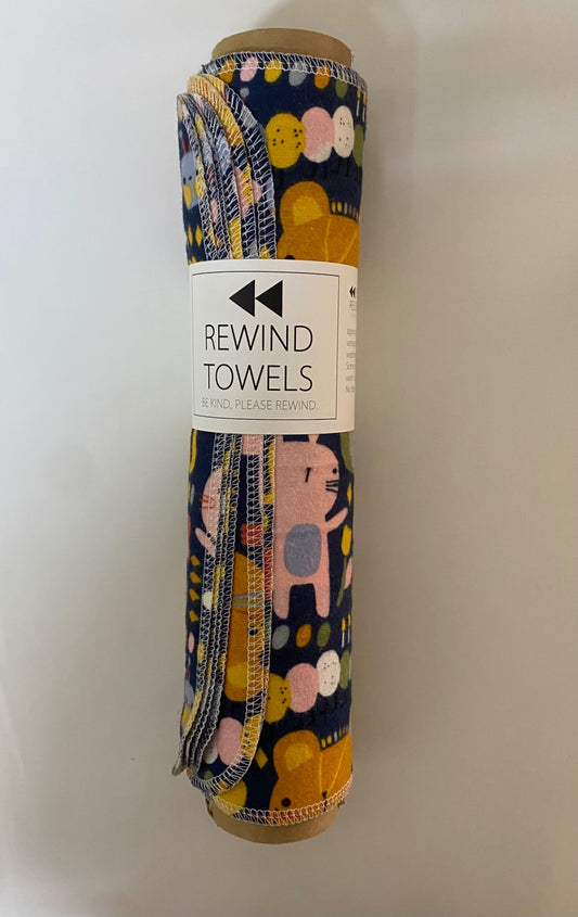 Rewind Towels (Large) - Animals