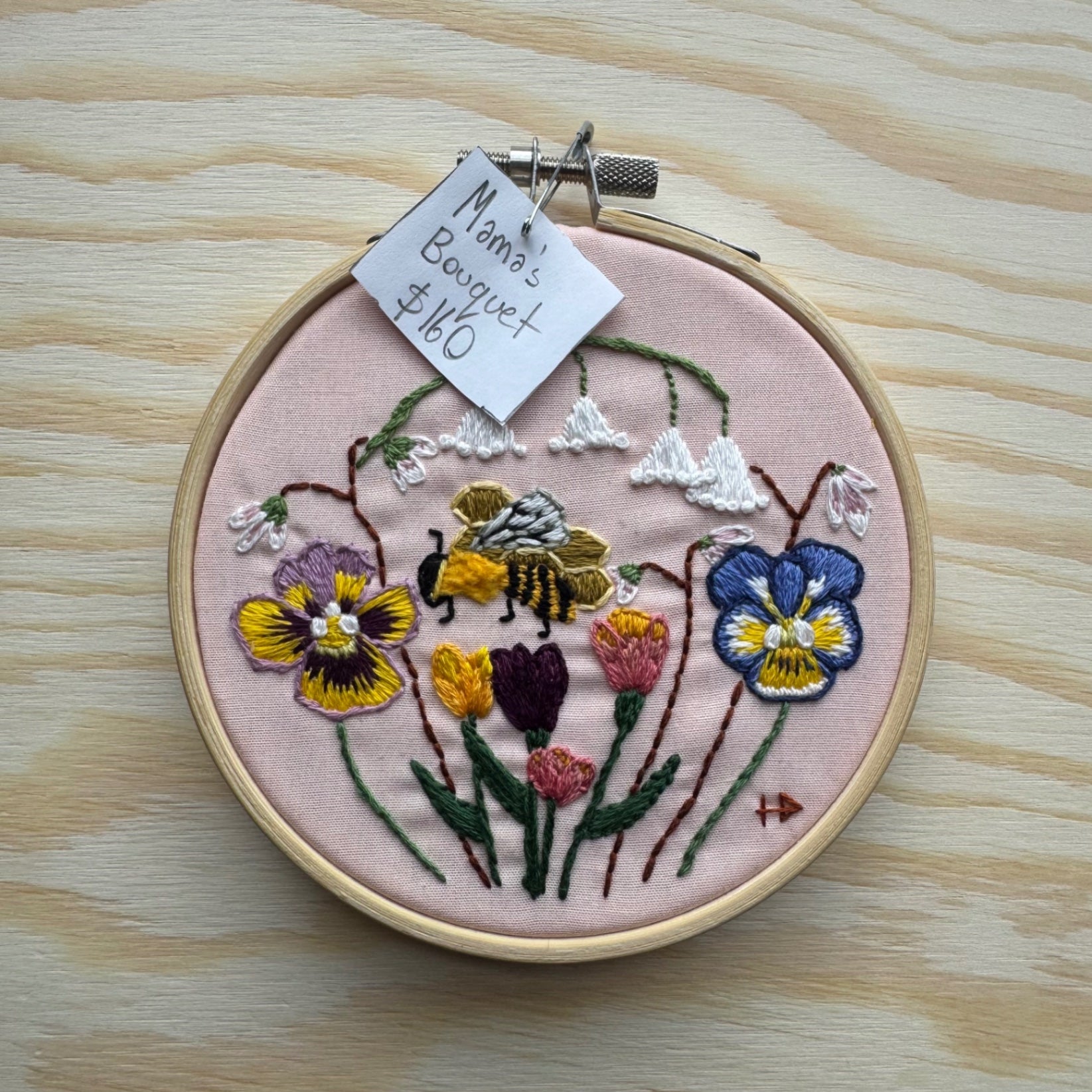 Mama's Bouquet - Handmade Embroidery