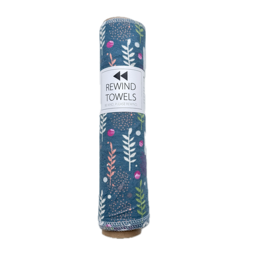 Rewind Towels (Large) - Blue Botanical