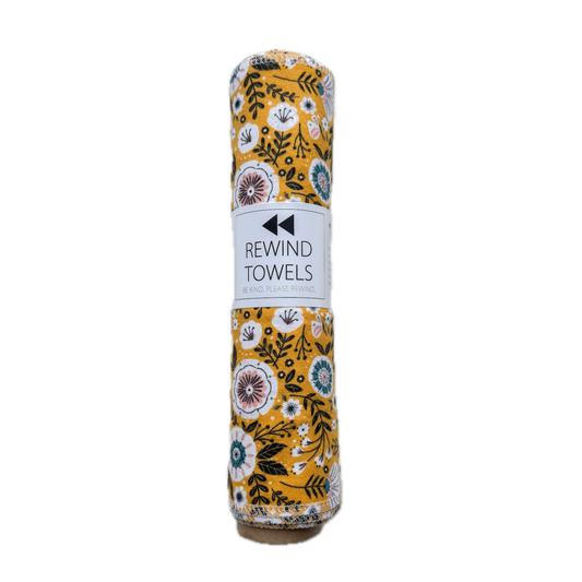 Rewind Towels (Large) - Yellow Floral