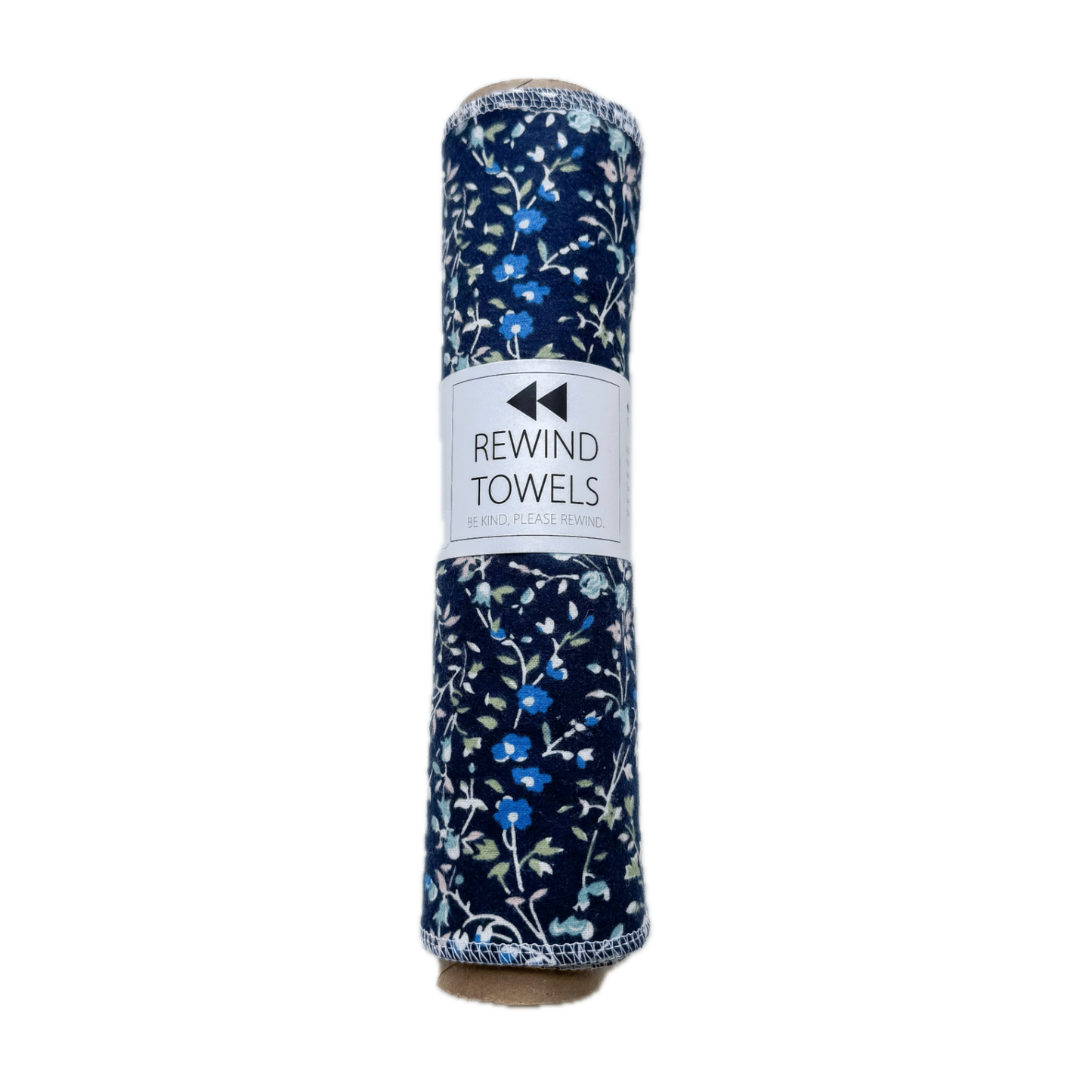 Rewind Towels (Large) - Navy Floral