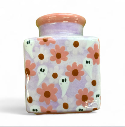 Flower Ghost Cork Jar