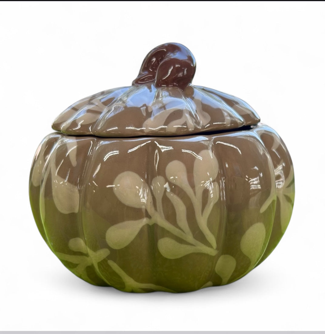 Vine Pumpkin Jar - Taupe
