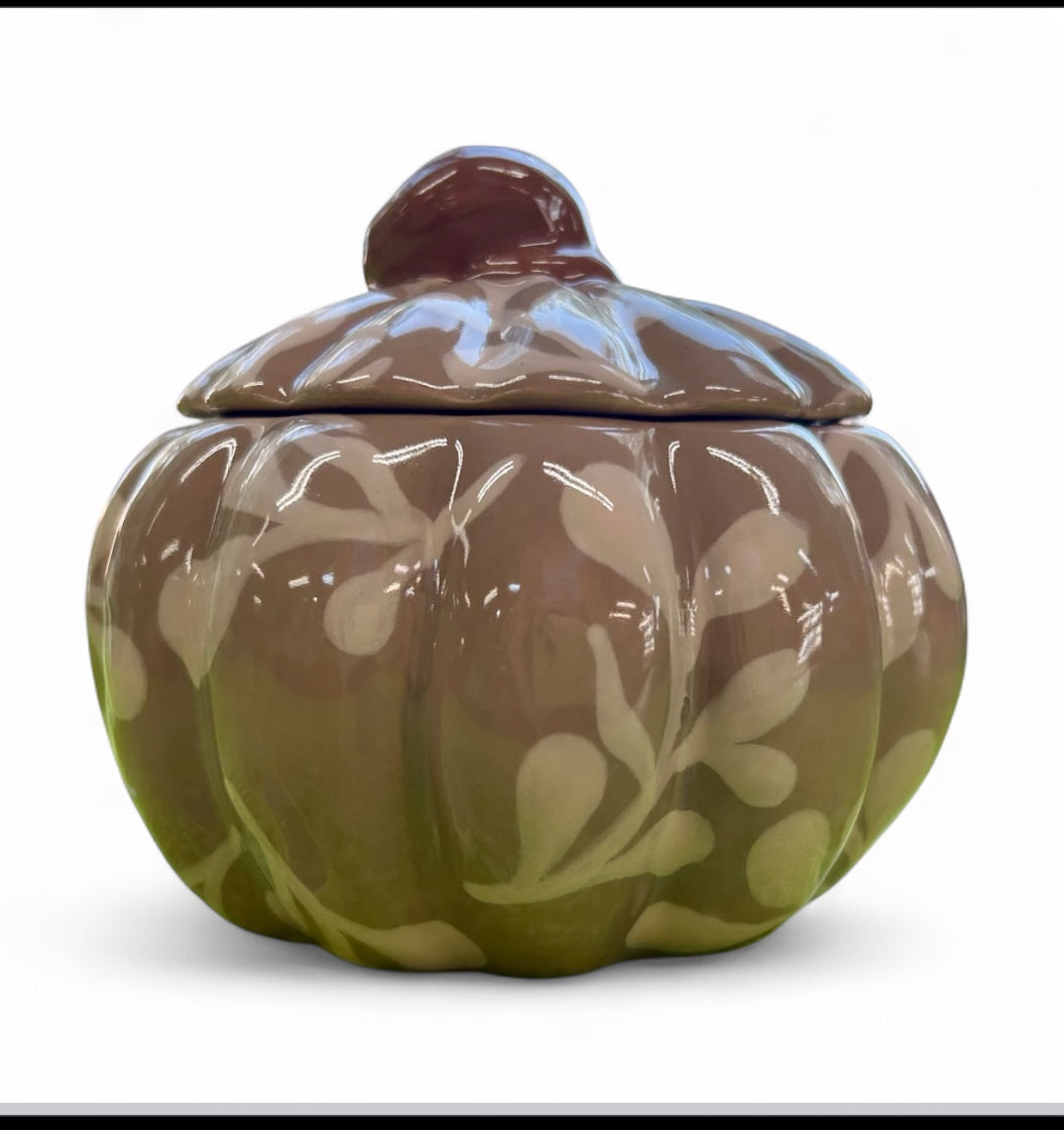 Vine Pumpkin Jar - Taupe