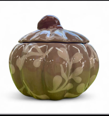 Vine Pumpkin Jar - Taupe