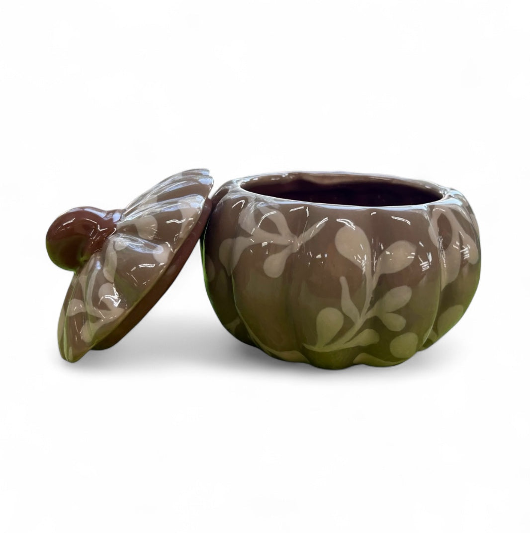 Vine Pumpkin Jar - Taupe