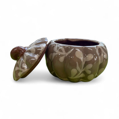 Vine Pumpkin Jar - Taupe
