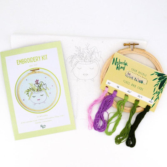 "Mrs. Pot" Embroidery Kit
