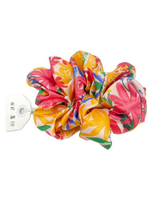 Scrunchie - Light Pink with Multicoloured Florals