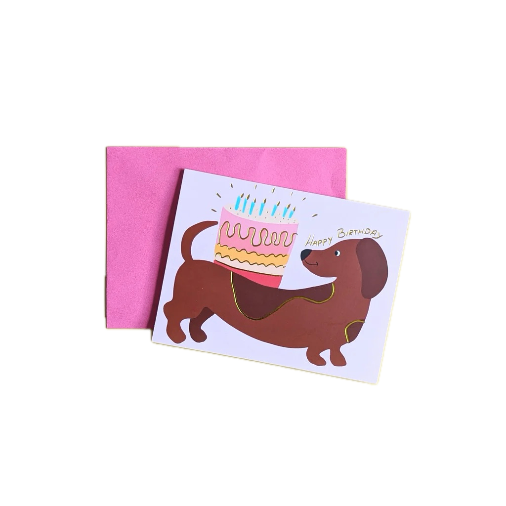 Weiner Dog Birthday Card