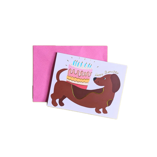 Weiner Dog Birthday Card