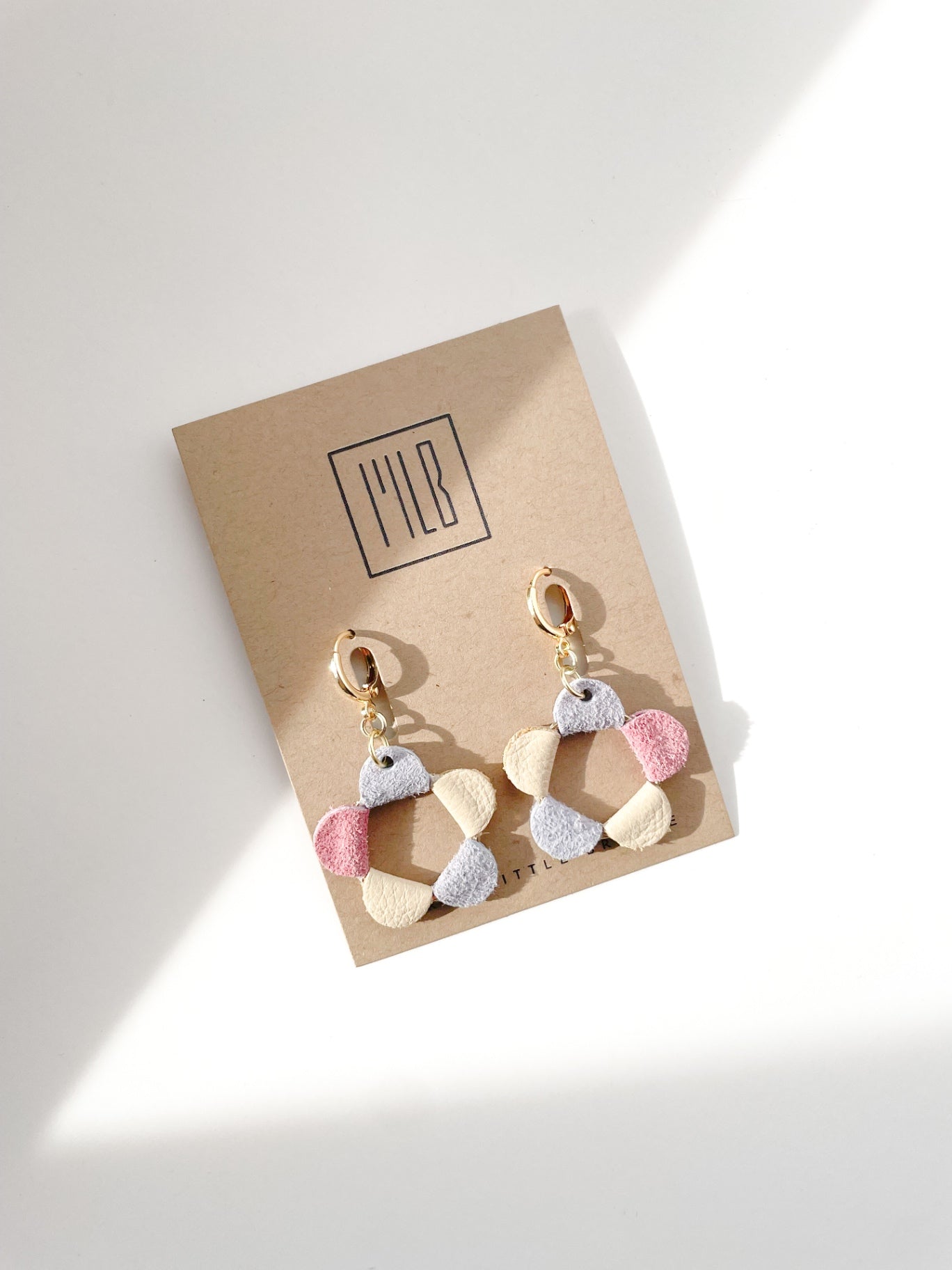 Pastel Flower Cuff Earrings