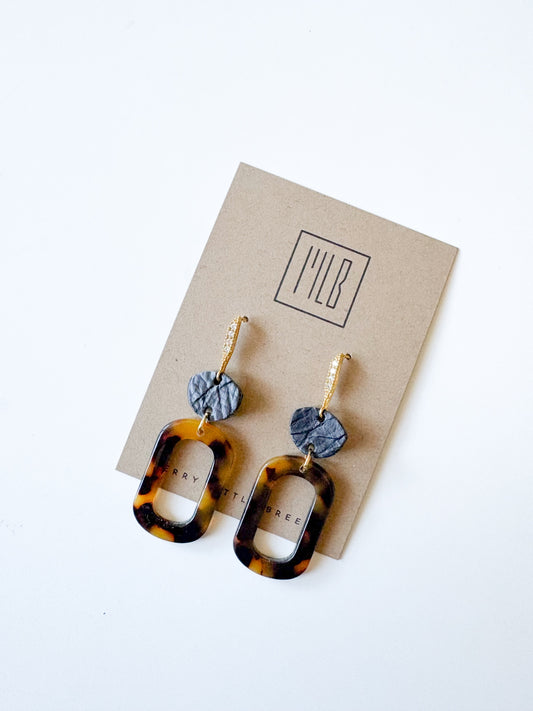 Black Tort Drop Earrings