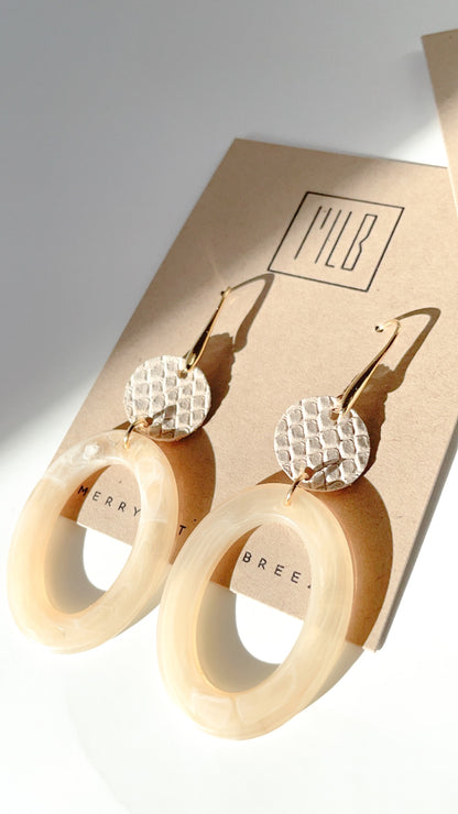 Apricot Swirl Drop Earrings