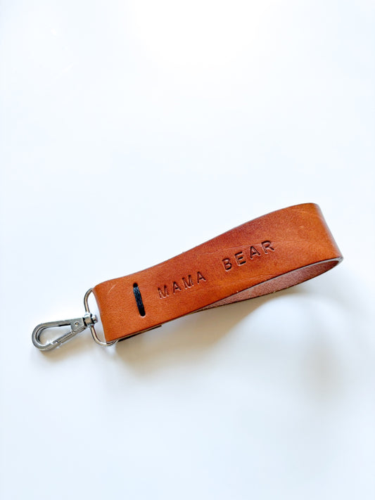 Mama Bear 1.25" Wristlet Keychain