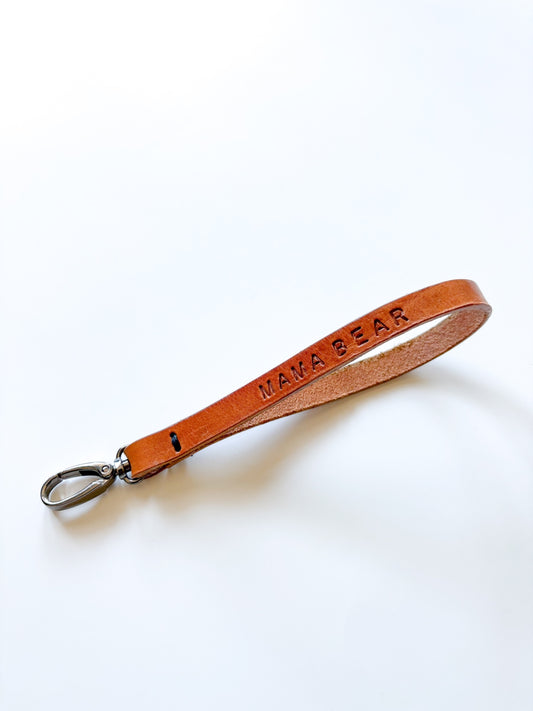 Mama Bear 1/2" Wristlet Keychain