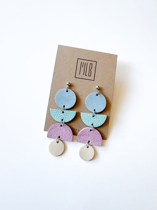 Pastel Geometric Stud Earrings 